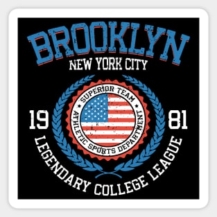 Brooklyn New York USA College League Design Sticker